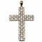 High End Swiss quality  Zircones Cross with 18Kt Rose Gold Over .925 Sterling Silver
