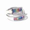 925 Sterling Silver High End Rainbow Ring Princess