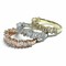 High End Swiss quality Baguettes Zircones Ring with 18Kt Yellow Gold Over .925 Sterling Silver