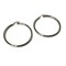 14 Kt White Gold Medium Size Thick Hoops