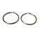 14 Kt White Gold Medium Size Thick Hoops