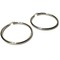 14 Kt White Gold Medium Size Thick Hoops