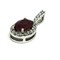 1.06 Ct Ruby and 0.24 Cts SI1 Diamonds in 14 KT White Gold pendant