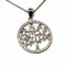 Tree of Life with Oval Link Chain Necklace in 925 Sterling Silver
