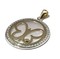 18Kt Yellow Gold, mother of pearl and Cz's Butterfly pendant
