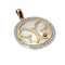 18Kt Yellow Gold, mother of pearl and Cz's Butterfly pendant