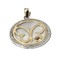 18Kt Yellow Gold, mother of pearl and Cz's Butterfly pendant