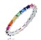 925 Sterling Silver High End Rainbow Band