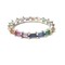925 Sterling Silver High End Rainbow Band