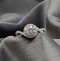 18Kt White Gold and 1.384 Ct  Round White Moissanite Ring