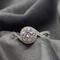 18Kt White Gold and 1.384 Ct  Round White Moissanite Ring