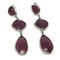 35 Ct of Ruby and 14 Kt White Gold Earrings