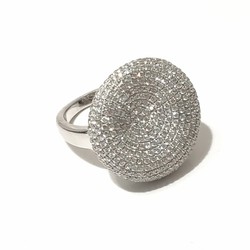 18 KT White Gold Ring with 2.33 Ct SI1 Diamonds