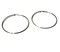 14 Kt White Gold Large Hoops