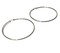 14 Kt White Gold Large Hoops