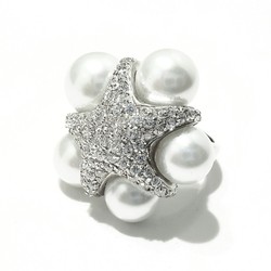925 STERLING SILVER RING WITH PEARLS