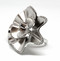 Satin Finish ring with Swiss quality Zircons in .925 Sterling Silver