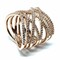 Day to night Ring made in  18Kt Rose Gold over .925 Sterling Silver and Swiss quality Zircons