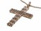 High End Swiss quality Baguettes Zircones Cross with 18Kt Rose Gold Over .925 Sterling Silver
