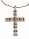 High End Swiss quality Baguettes Zircones Cross with 18Kt Rose Gold Over .925 Sterling Silver