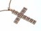 High End Swiss quality Baguettes Zircones Cross with 18Kt Rose Gold Over .925 Sterling Silver