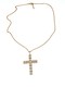 High End Swiss quality Baguettes Zircones Cross with 18Kt Rose Gold Over .925 Sterling Silver