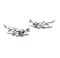 Swiss quality Zircons with Fresh Water Pearls Climbers/Earrings in 925 Sterling Silver