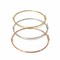 14 Kt White, Rose and Yellow Gold Bangle Set Oval Shape