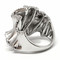Satin Finish ring with Swiss quality Zircons in .925 Sterling Silver