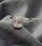 18Kt White Gold and 2.26 Ct Emerald Cut White Moissanite Ring