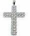 High End Swiss quality  Zircones Cross in .925 Sterling Silver