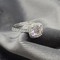 18Kt White Gold and 2.692 Ct Cushion Cut White Moissanite Ring