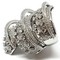 Oversized flexible ring with Swiss quality Zircons in .925 Sterling Silver