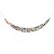925 Sterling Silver High End Rainbow Necklace Half Moon