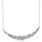 925 Sterling Silver High End Rainbow Necklace Half Moon