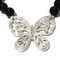 Oversized Butterfly in 925 Sterling Silver and Swiss Zircons with 20.00 mm Round Black Onyx