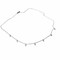 14 Kt White Gold Necklace with 0.30 Ct Diamonds adjustable length