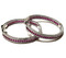 Large Hoops/earrings in .925 sterling silver and crystals (simulated rubies)