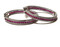 Large Hoops/earrings in .925 sterling silver and crystals (simulated rubies)
