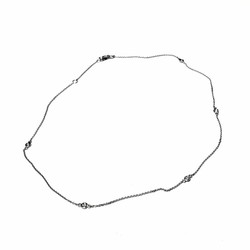 0.11 Ct Diamond Necklace in 14 Kt white Gold adjustable length