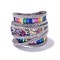925 Sterling Silver High End Rainbow Ring Baguettes and Confetti