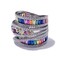925 Sterling Silver High End Rainbow Ring Baguettes and Confetti