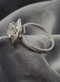 18Kt White Gold and 2.304 Ct  White Moissanite Ring