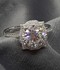 18Kt White Gold and 2.304 Ct  White Moissanite Ring