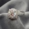 18Kt White Gold and 2.304 Ct  White Moissanite Ring