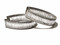 Baguettes (crystals) and pave large hoops/earrings  in .925 sterling silver