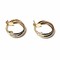14 Kt White, Yellow and Rose Gold Small Size Hoops
