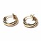 14 Kt White, Yellow and Rose Gold Small Size Hoops