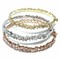High End Swiss quality  Baguettes Zircones Bracelet with 18Kt Yellow Gold Over .925 Sterling Silver