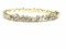 High End Swiss quality  Baguettes Zircones Bracelet with 18Kt Yellow Gold Over .925 Sterling Silver